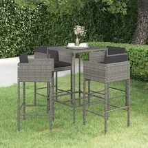 vidaXL Gartenbar-Set 5-tlg. Grau