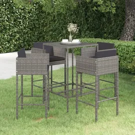 vidaXL Gartenbar-Set 5-tlg. Grau