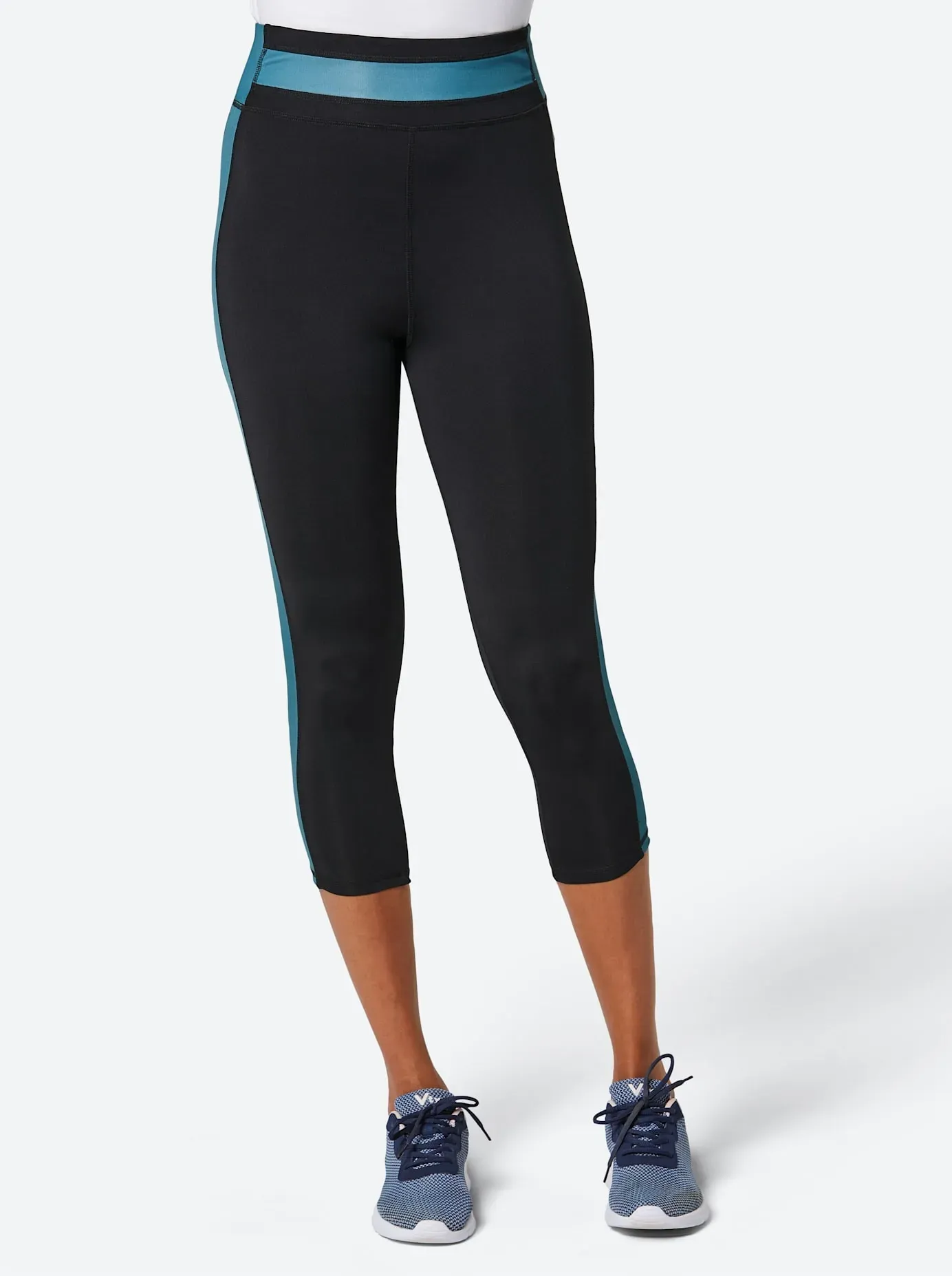 Trainingshose CATAMARAN, Damen, Gr. 52/54, Normalgrößen, schwarz (schwarz, topas), 90% Polyester, 10% Elasthan, gemustert, mehrfarbig, unifarben, lang, Hosen Trainingshose