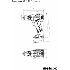 Metabo PowerMaxx BS 12 BL Q inkl. 2 x 2 Ah + Metabox 118 601045500