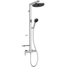 Ideal Standard Alu+ Aufputz-Duschsystem Einhebelmischer 2-fach-Handbrause/2 Ablagen BD584AA