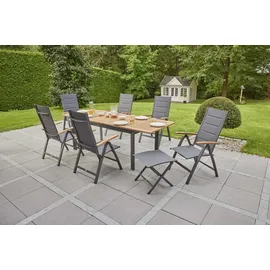 LC Garden Unicamo Hocker Aluminium/Textilene klappbar - Schwarz