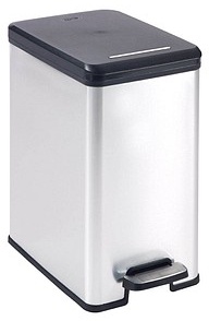 Preisvergleich Produktbild curver DECOBIN SLIM BIN Mülleimer 25,0 l silbermetallic