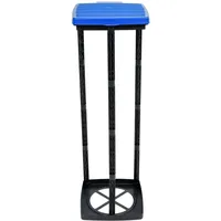 ReWu Müllsackständer - Höhenverstellbar - Mülltütenhalter Müllbeutelständer Müllsackhalter Müllständer Stecksystem Klemmring & Klappdeckel, für Müllsäcke bis 120 Liter