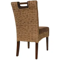 Abato Rattanstuhl Esszimmer Stuhl Bilbao Griff vollgepolstert prairie brown