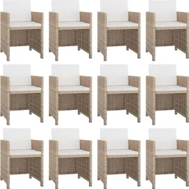 vidaXL Garten-Essgruppe 13-tlg. beige