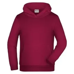 Kinder Basic Kapuzensweatshirt JN796K, wein-rot, Größe XXL - rot - XXL