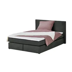 smart Boxspringbett  Basic , schwarz , Maße (cm): B: 153 H: 97 T: 211