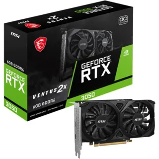 MSI GeForce RTX 3050 Ventus 2X 6G OC, 6GB GDDR6, 2x HDMI, DP (V812-015R)