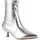Stiefelparadies Damen Klassische Stiefeletten in Silber,