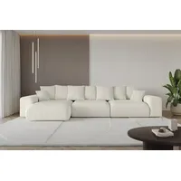 altdecor Ecksofa Cord 2-Sitzer Creme