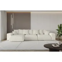 altdecor Ecksofa Cord 2-Sitzer Creme