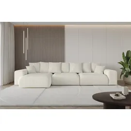 altdecor Ecksofa Cord 2-Sitzer Creme