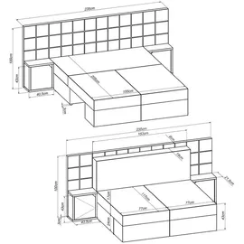 VitaliSpa Sofa, Grau, 235 cm