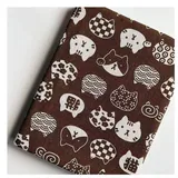 BrightGlow Baumwolle Stoff zum Nähen mit Katzenmuster Japanischer Stil Stoff Tiermotive Handwerken Nähen Baumwoll-Leinenstoff Baumwollstoff Meterware Vintage Kostümstoff #6Bunt 100 X 150CM