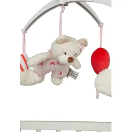 Sterntaler Bär Betty, Baby-Einschlafhilfe, Kinderzimmer Spielzeug, weicher Bouclé und kuscheliger Flausch, wattiert, Melodie: Brahms Wiegelied, 57×34×45 cm, rosa