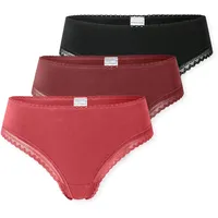 SCHIESSER String 3 St. kirschrot / feuerrot / schwarz 40