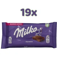 Milka Alpenmilch Schokolade - Kiste mit 19x 45g