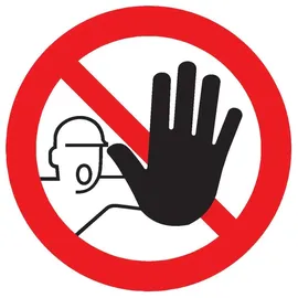 SafetyMarking® Verbotsschild Zutritt für Unbefugte verboten Ø 10 cm