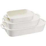 Staub Auflaufform Set 3-tlg, weiß