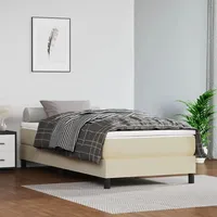 VidaXL Bettgestell Creme 90x200 cm Kunstleder