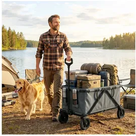 Outsunny Bollerwagen klappbar grau