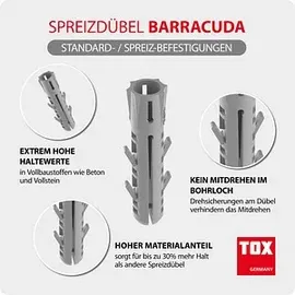 TOX Spreizdübel Barracuda 12 x 60 mm 25 Stück