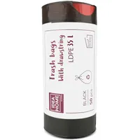 Idea-home D.RECT Müllbeutel 35L, 50-Stück Mit Kordelzug, Strapazierfähige Kunststoff-Müllsäcke