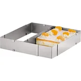 Testrut Axentia Backrahmen Edelstahl, Silber, (BxHxT): ca. 23,5-44 x 5 x 20-37 cm, stufenlos verstellbar