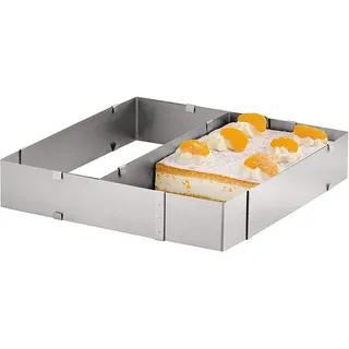 Testrut Axentia Backrahmen Edelstahl, Silber, (BxHxT): ca. 23,5-44 x 5 x 20-37 cm, stufenlos verstellbar