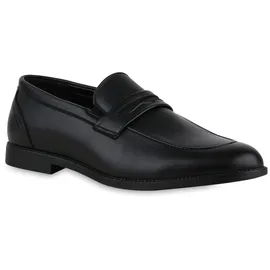 Stiefelparadies Herren Klassische Slippers in Schwarz,