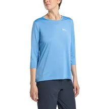 Jack Wolfskin Crosstrail 3/4-arm T-shirt - Mid Blue - XS