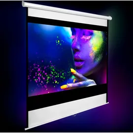 Tectake tectake® Beamer-Leinwand, ausziehbar, verschiedene Formate, Doppelschicht-Gewebetuch, faltenfrei