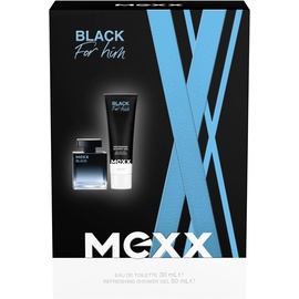 Mexx Black for Him Eau de Toilette 30 ml + Shower Gel 50 ml Geschenkset