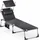 CASARIA Sonnenliege 210 x 61 x 35 cm Grau