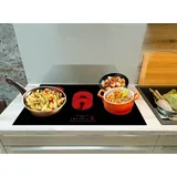 Acopino Glaskeramik Kochfeld autark 77cm Einbaukochfeld KM5 mit Sensor Touch Control, Bräterzone und Dreikreis-Zone - Schwarz
