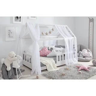 TICAA Tüll-Set für Hausbett "Kay" weiß