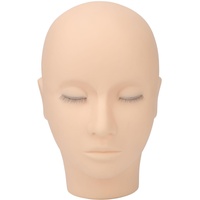 Wimpern-Mannequin-Kopf, 3 Schichten, Sicheres Weiches Silikon, Hohe Simulation, Make-up-Übungskopf für Salon-Massage-Training, 3D-Silikon-Make-up-Kopf für Wimpernverlängerung und
