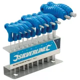 Silverline - Innensechskant-Stiftschlüssel mit Quergriffen, 10-tlg. Satz 2–10 mm (323710)