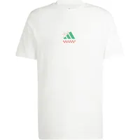 adidas Lounge Pizza Graphic T-Shirt weiß L