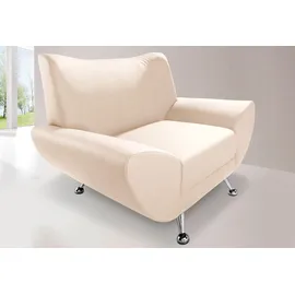 Home Affaire Sessel HOME AFFAIRE "Saltare elegant und komfortabel, toller Designfuß", beige (creme), B:112cm H:83cm T:82cm, Luxus-Microfaser ALCAZAR (100% Polyester);Feinstruktur (100% Polyester);Kunstleder SOFTLUX, Sessel, Sessel