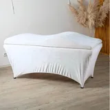 Untitled Wave Matratze (Curved Topper) mit Memory Foam, Liegenbezug, Set 190x70 cm für Kosmetikliege, Massageliege, für Wimpernverlängerungen, PMU - weiß