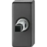 N/H Adapter-Rosette eckig Drücker für Rahmentür, Ansatz 8 mm, Aluminium schwarz