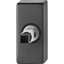 N/H Adapter-Rosette eckig Drücker für Rahmentür, Ansatz 8 mm, Aluminium schwarz