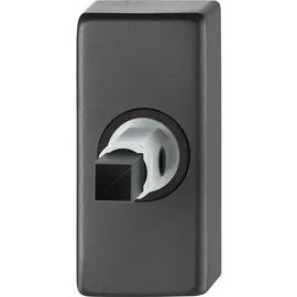 N/H Adapter-Rosette eckig Drücker für Rahmentür, Ansatz 8 mm, Aluminium schwarz