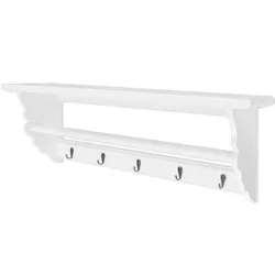 vidaXL Garderobe MDF Weiß Barocker Stil