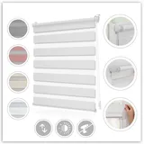 Lichtblick Duo Rollo / Doppelrollo Klemmfix 85 x 130 cm weiß