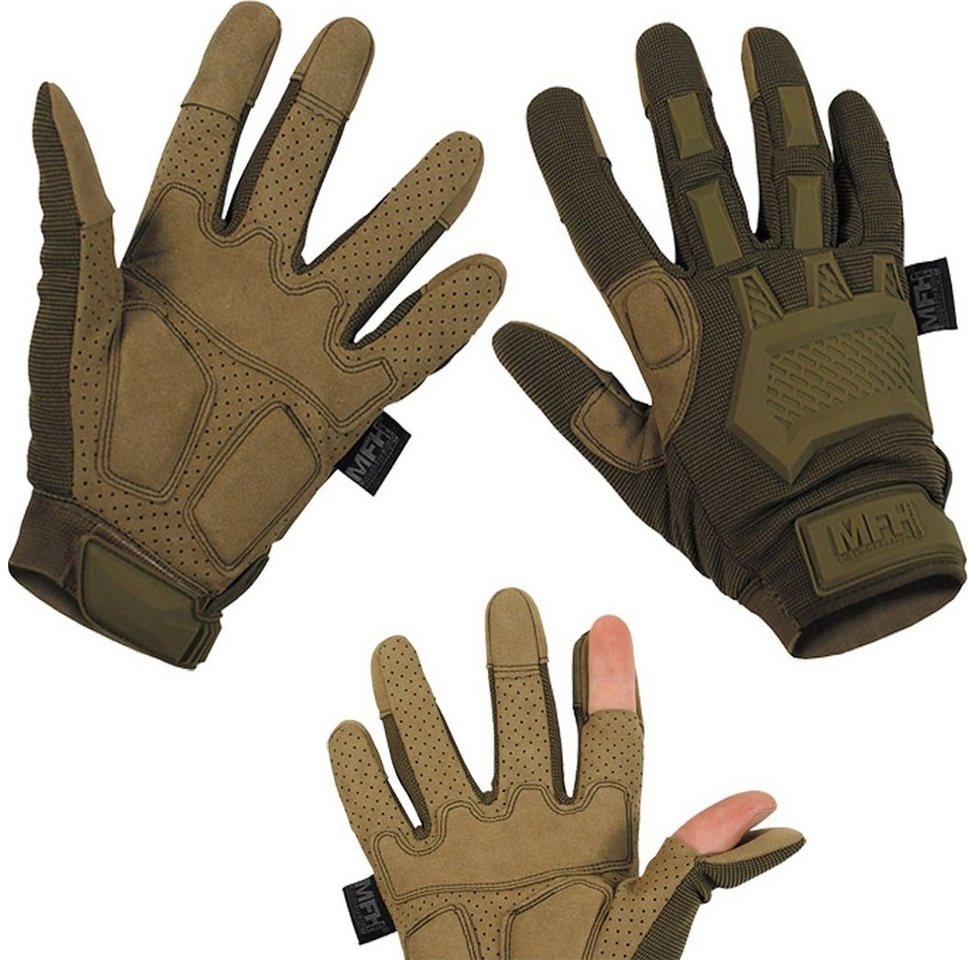 MFH Schnittschutzhandschuhe Militär Tactical Handschuhe Action beige L