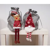 INDA-EXCLUSIV Geschenktasche Nikolaus rot/weiß