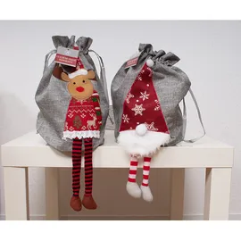 INDA-EXCLUSIV Geschenktasche Nikolaus rot/weiß